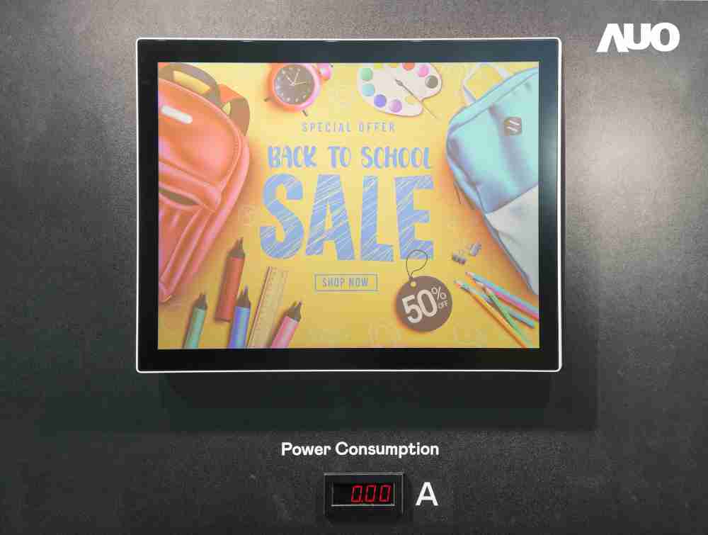 Wepay展示胆固醇液晶超低耗能户外全彩显示器，，，ChLC（胆固醇液晶）以双稳态技术使静态显示零功耗，，，具省电、、、、高彩度、、、、环保的特性，，还整合软硬件系统解决方案，，，可透过单一云端平台管理